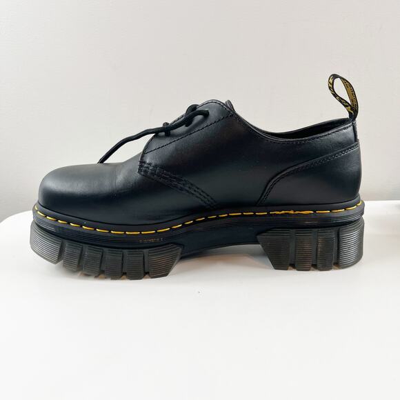 Dr. Martens Audrick Leather Platform Loafer Shoe Black  men 9.5/10 women 11/11.5 - Picture 4 of 11